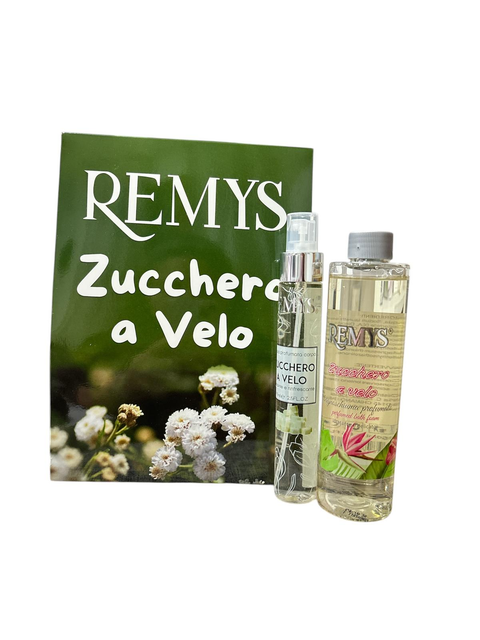 REMYS CONFEZIONE ZUCCHERO A VELO ACQUA PROFUMATA 75ML E BAGNOSCHIUMA 250ML