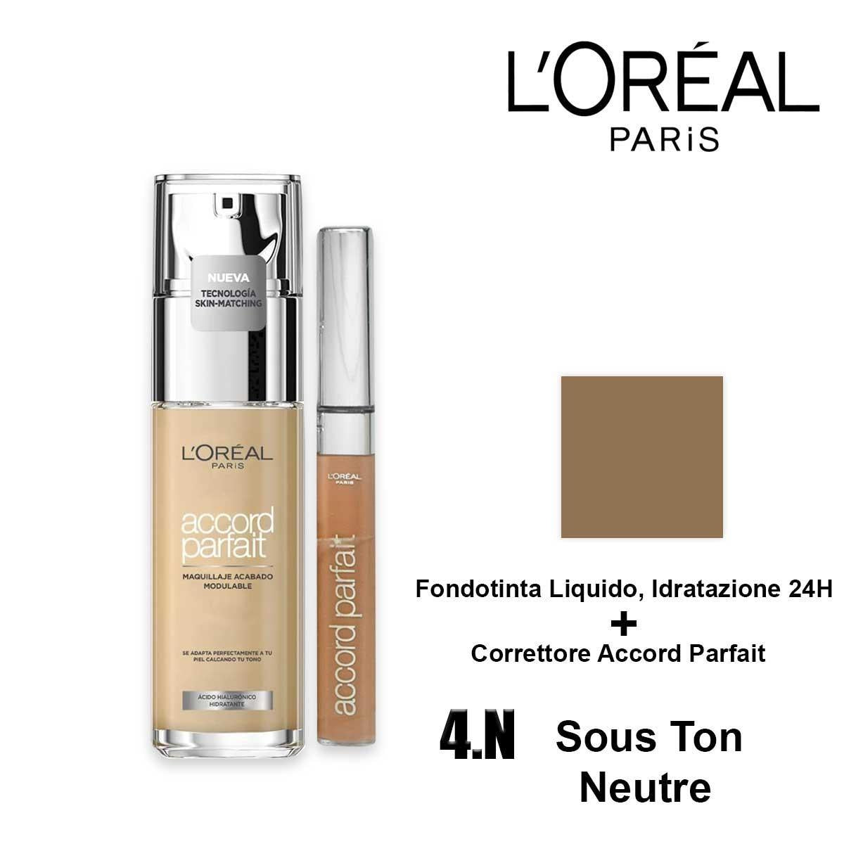L' OREAL ACCORD PARFAIT CON CORRETTORE OMAGGIO