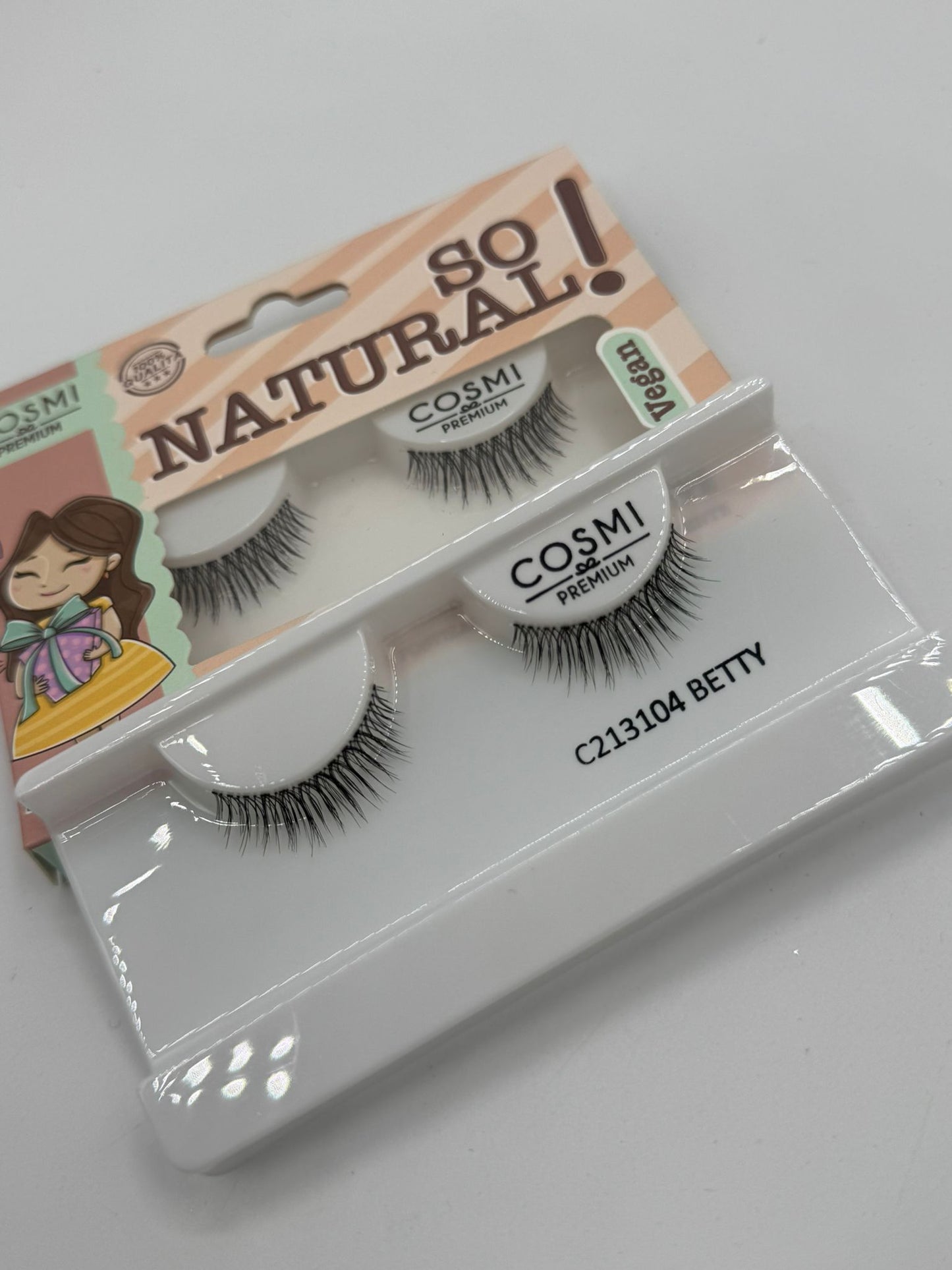 COSMI CIGLIA FINTE BETTY VEGAN CON BANDA TRASPARENTE