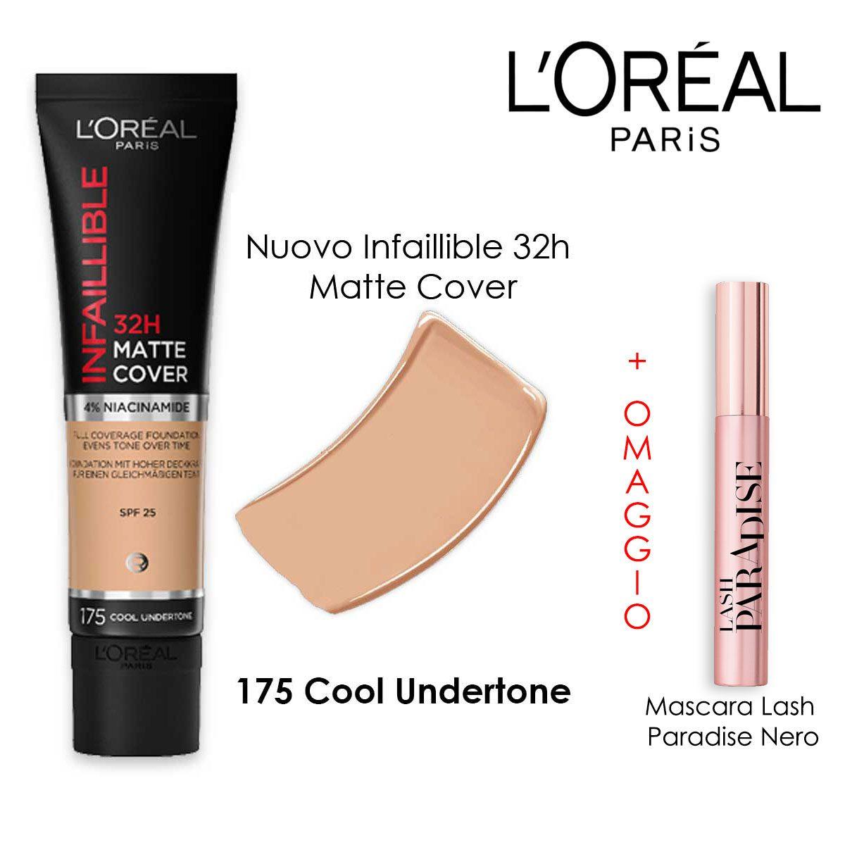 L' OREAL INFALLIBLE MATTE COVER + MASCARA MINI PARADISE IN OMAGGIO