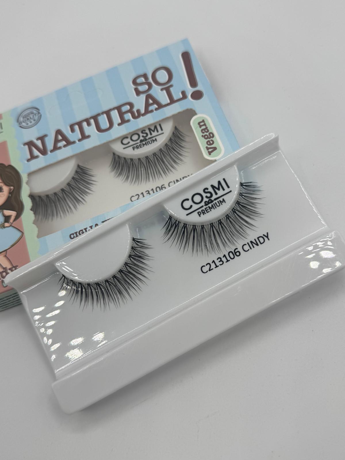 COSMI CIGLIA FINTE VEGAN CINDY CON BANDA TRASPARENTE