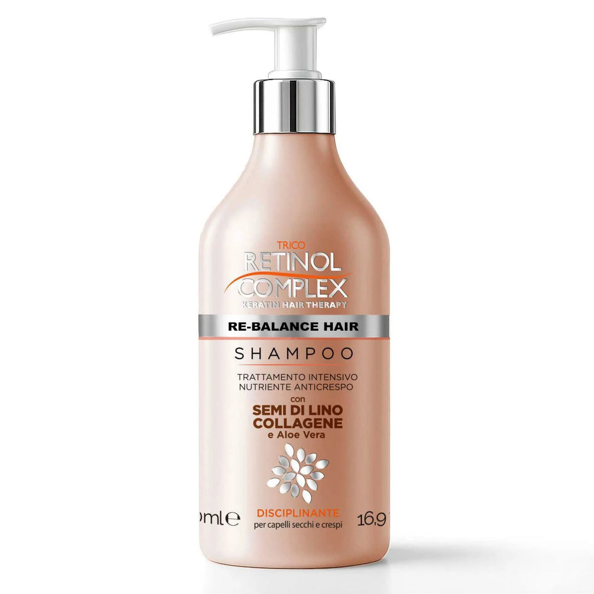 RETINOL COMPLEX SHAMPOO CON SEMI DI LINO COLLAGENE E ALOE VERA 500ML