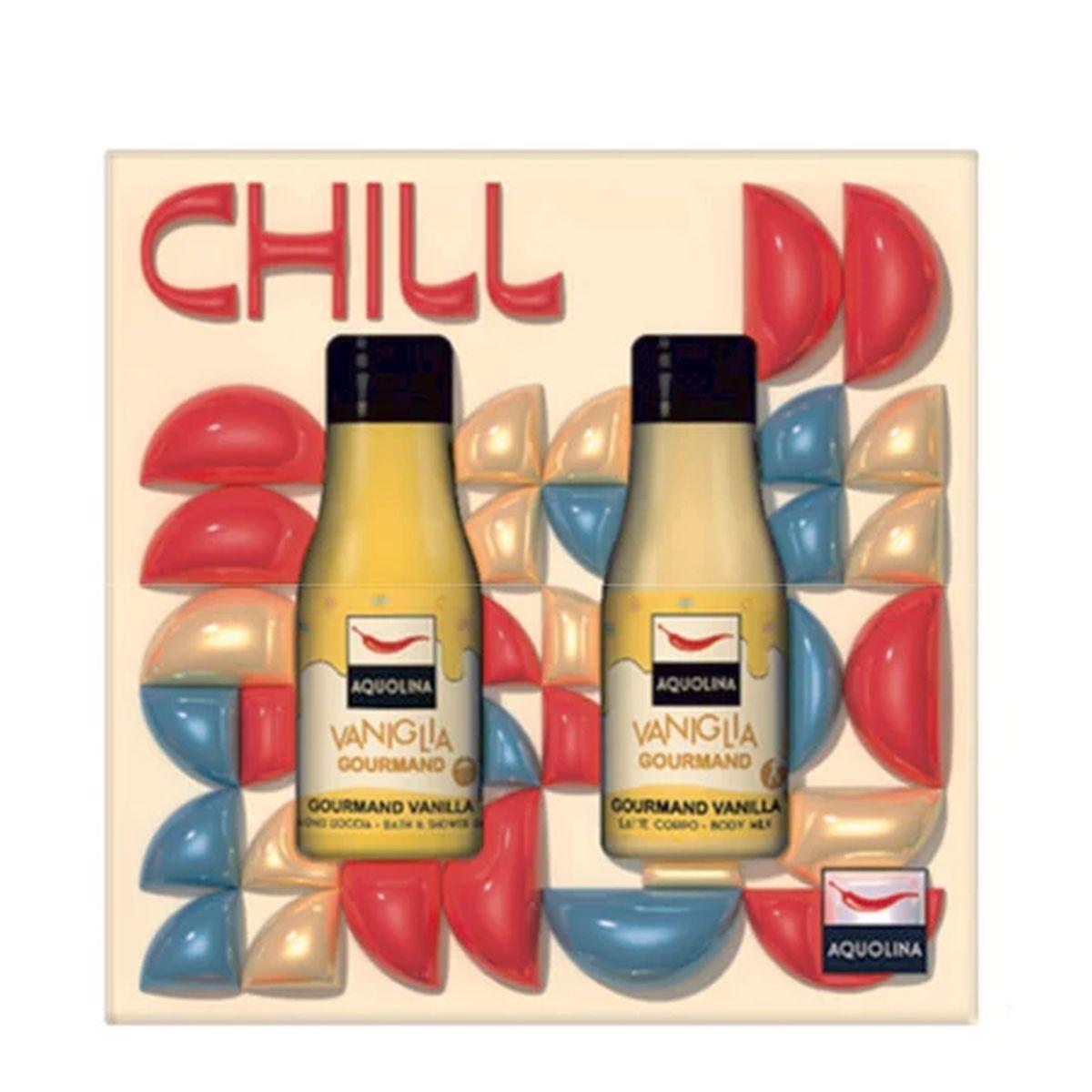 AQUOLINA CONFEZIONE REGALO BAGNO DOCCIA + LATTE CORPO CHILL