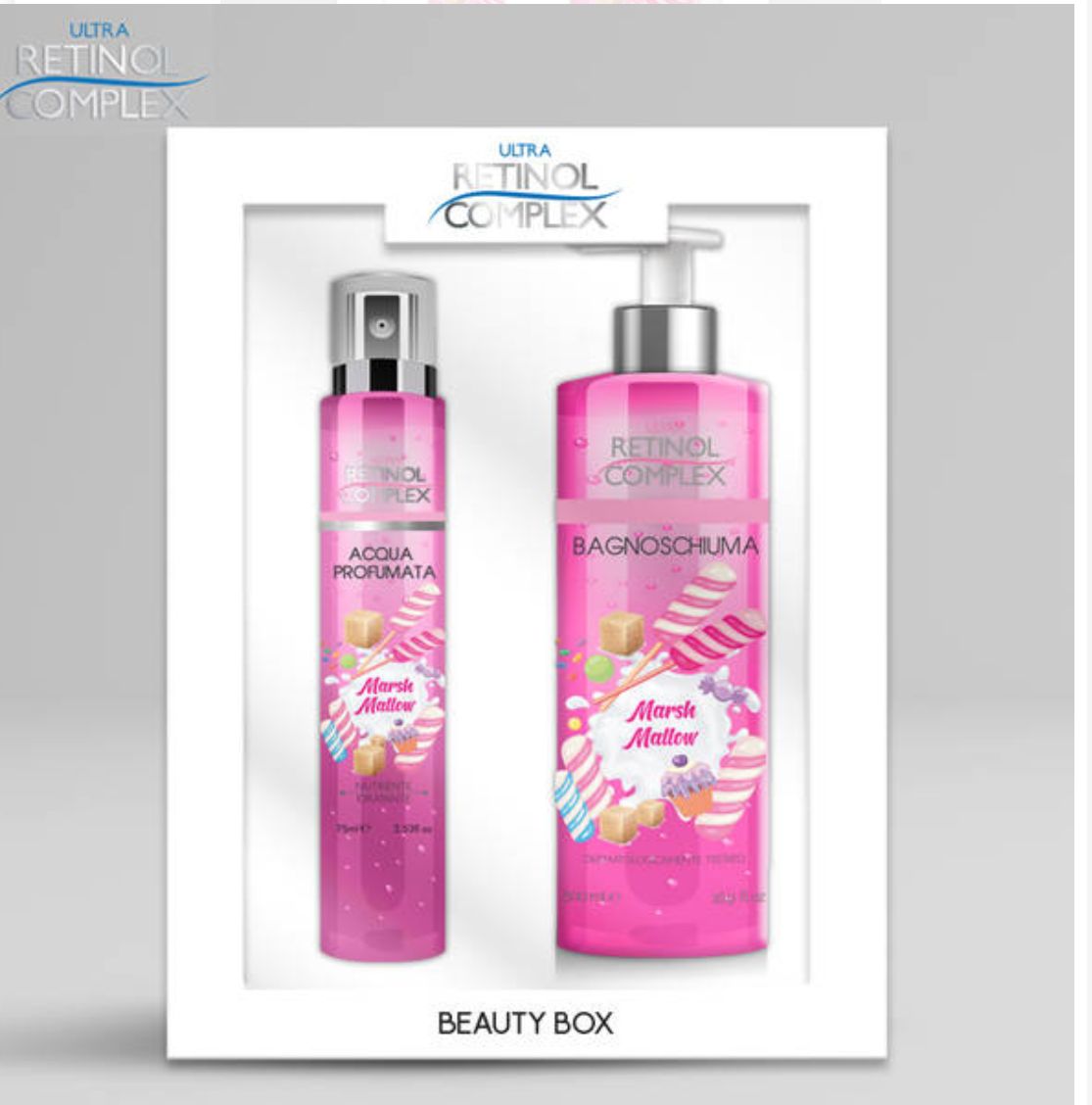 RETINOL COMPLEX BEAUTY BOX BAGNOSCHIUMA 500ML+ACQUA PROFUMATA 75ML VARIE FRAGRANZE