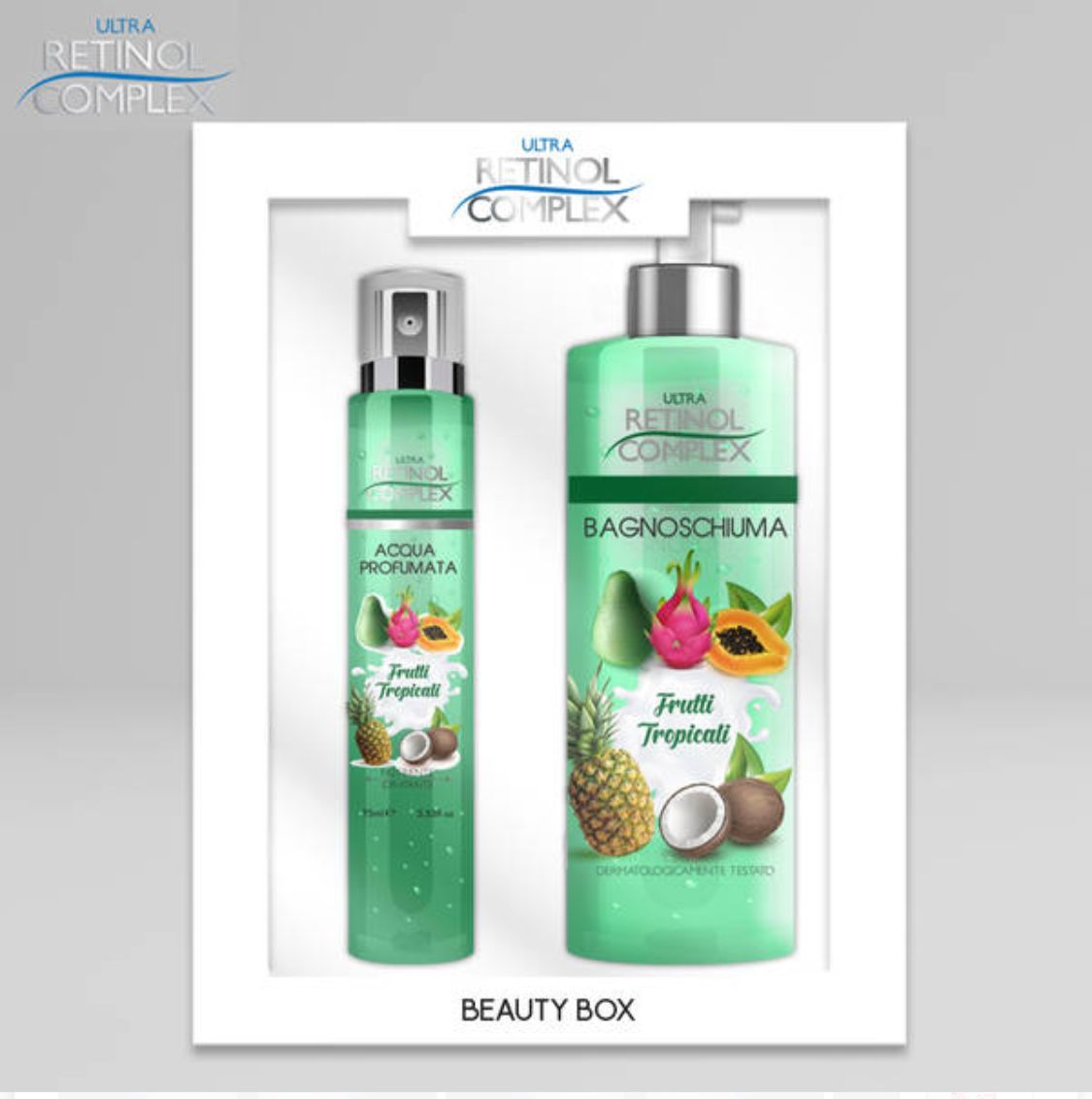 RETINOL COMPLEX BEAUTY BOX BAGNOSCHIUMA 500ML+ACQUA PROFUMATA 75ML VARIE FRAGRANZE