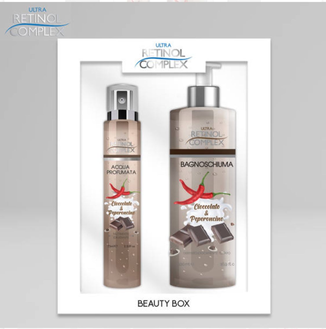 RETINOL COMPLEX BEAUTY BOX BAGNOSCHIUMA 500ML+ACQUA PROFUMATA 75ML VARIE FRAGRANZE