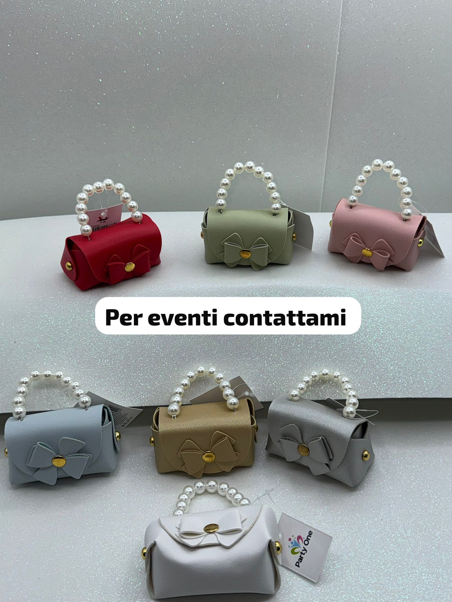 MINI BORSETTE CON MANICO DI PERLA