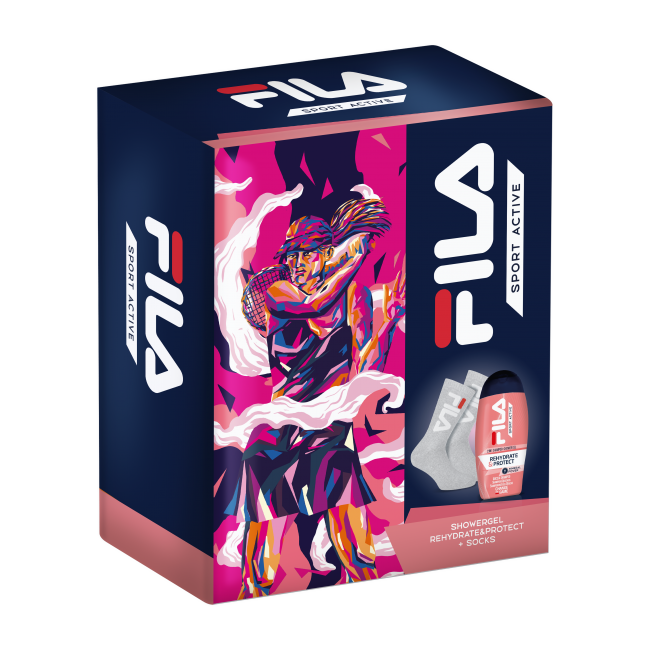 FILA KIT SPORT ACTIVE SHOWER GEL 250ML+ CALZE