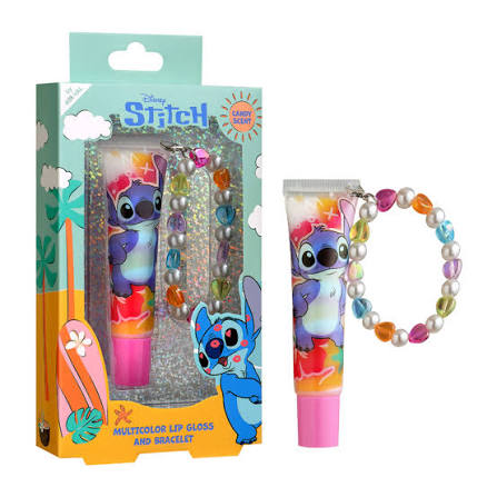 DISNEY STITCH MULTICOLOR LIPGLOSS E BRACCIALE CANDY SCENT 13ML