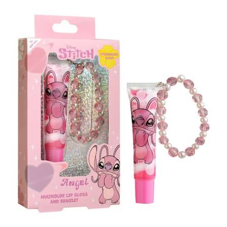 DISNEY STITCH MULTICOLOR LIP GLOSS E BRACCIALE ANGEL 13ML