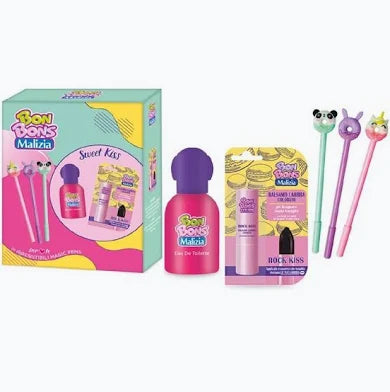 BON BONS MALIZIA KIT EAU DE TOILETTE 50ML+BALSAMO LABBRA + MAGIC PENS