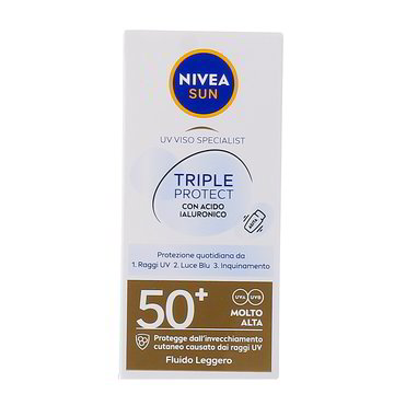 NIVEA SUN TRIPLE PROTECT CON ACIDO IALURONICO SPF 50+ FLUIDO LEGGERO 40ML