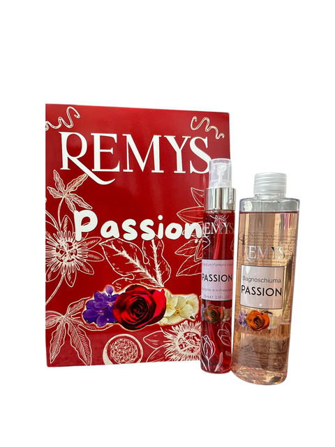 REMYS CONFEZIONE PASSION CON ACQUA PROFUMATA 75ML E BAGNOSCHIUMA 250ML