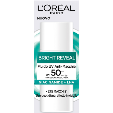 OREAL BRIGHT REVEAL FLUIDO UV ANTI-MACCHIE SPF50+ 50ML