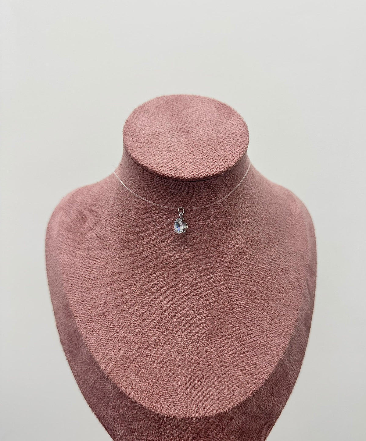 COLLANA SILVER PUNTO LUCE A GOCCIA FILO INVISIBILE