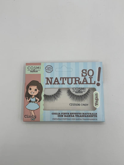 COSMI CIGLIA FINTE VEGAN CINDY CON BANDA TRASPARENTE