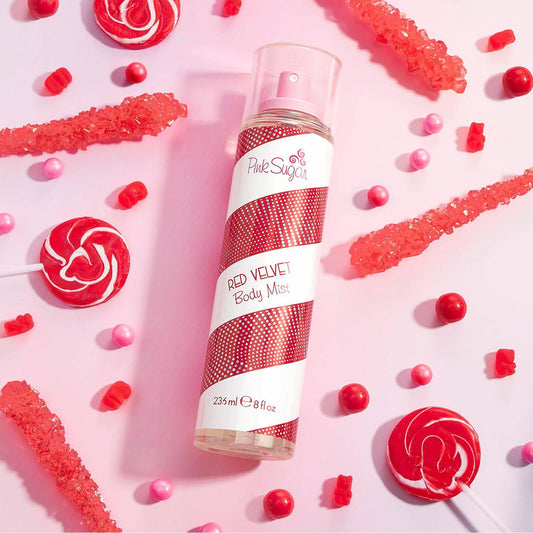 AQUALINA PINK SUGAR ACQUA PROFUMATA RED VELVET BODY MIST 236ML