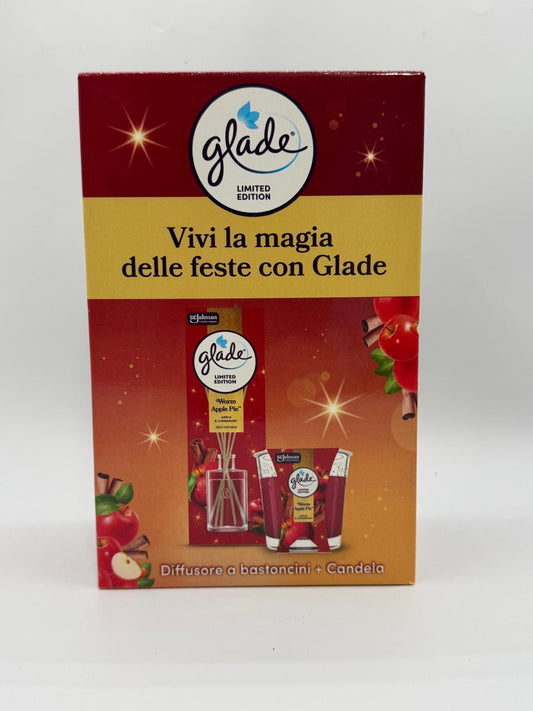 GLADE LIMITED EDITION DIFFUSORE A BASTONCINI+ CANDELA APPLE PIE