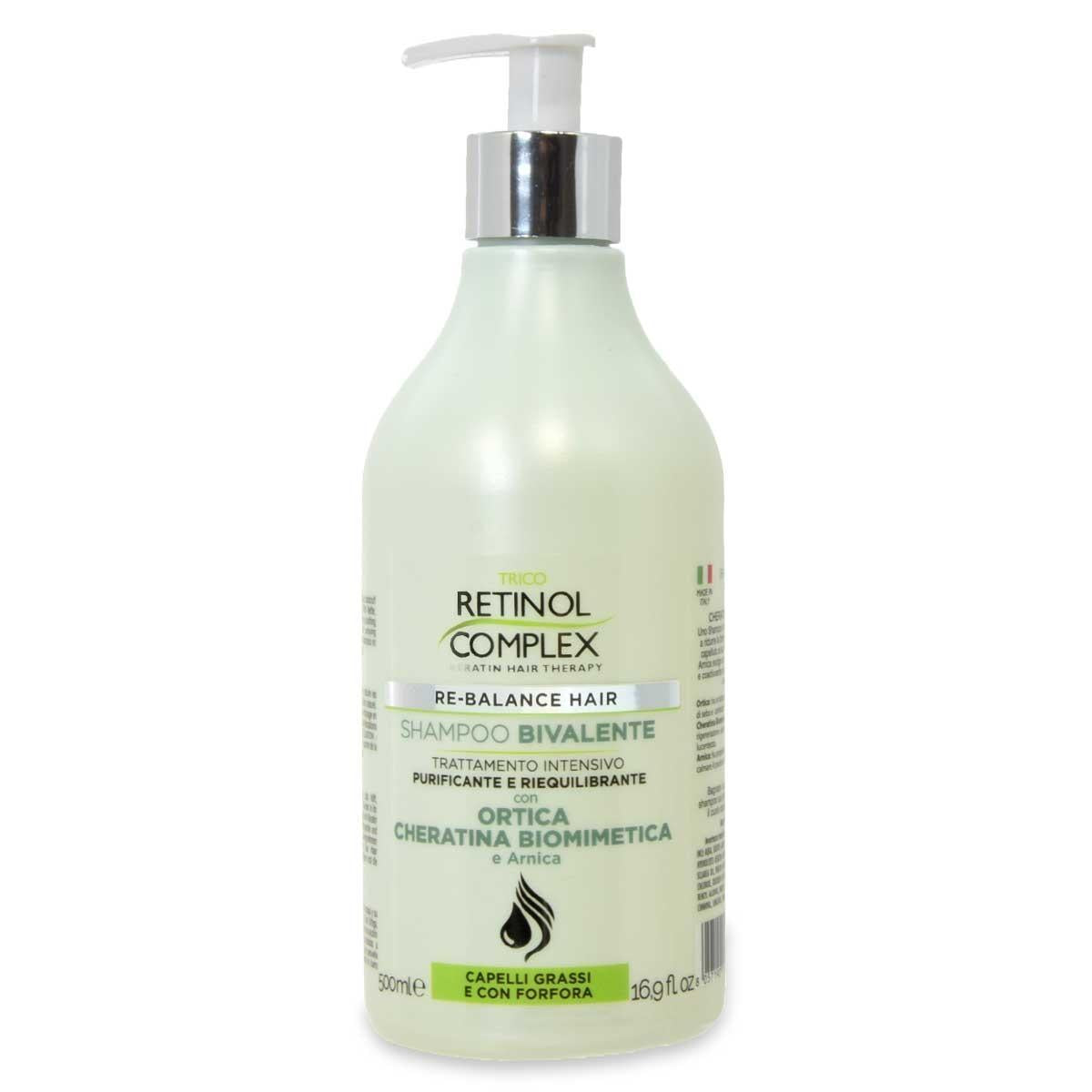 RETINOL COMPLEX SHAMPOO BIVALENTE CAPELLI GRASSI E CON FORFORA 500ML