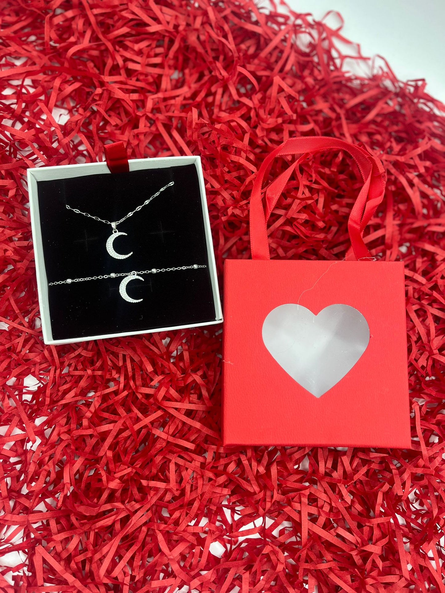 SET BRACCIALE E COLLANA MEZZA LUNA