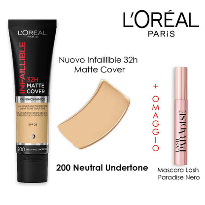 L'OREAL INFALLIBLE MATTE COVER + FREE MINI PARADISE MASCARA 
