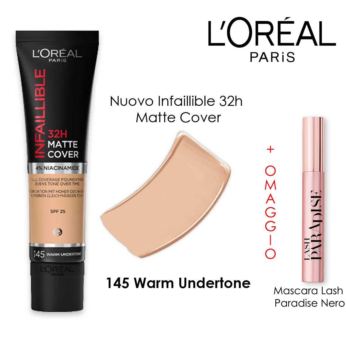 L'OREAL INFALLIBLE MATTE COVER + FREE MINI PARADISE MASCARA 