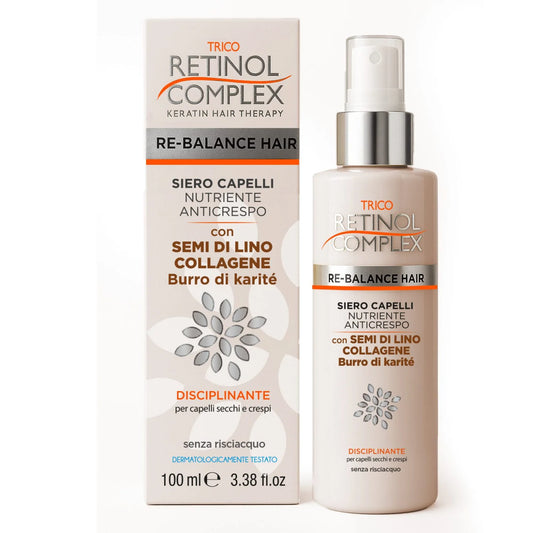 RETINOL COMPLEX SIERO CAPELLI CON SEMI DI LINO COLLAGENE E BURRO DI KARITE 100ML
