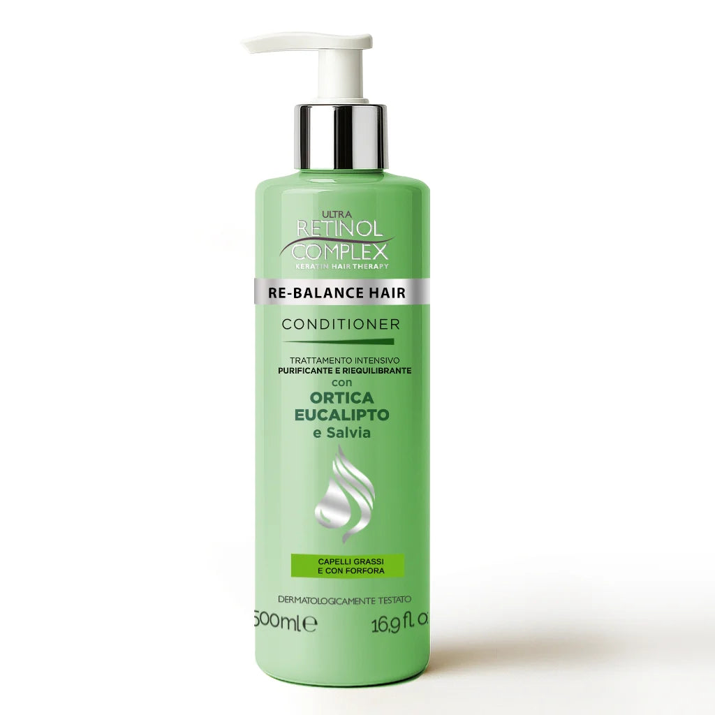 RETINOL COMPLEX BALSAMO CON ORTICA EUCALIPTO PER CAPELLI GRASSI E CON FORFORA 500ML