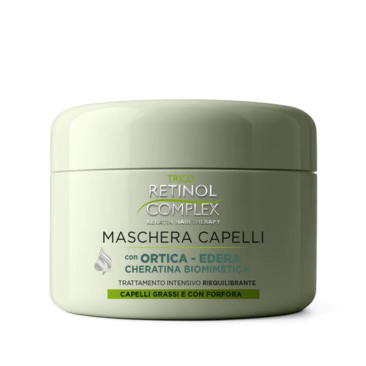 RETINOL COMPLEX MASCHERA CAPELLI ORTICA EDERA PER CAPELLI GRASSI E CON FORFORA 300ML