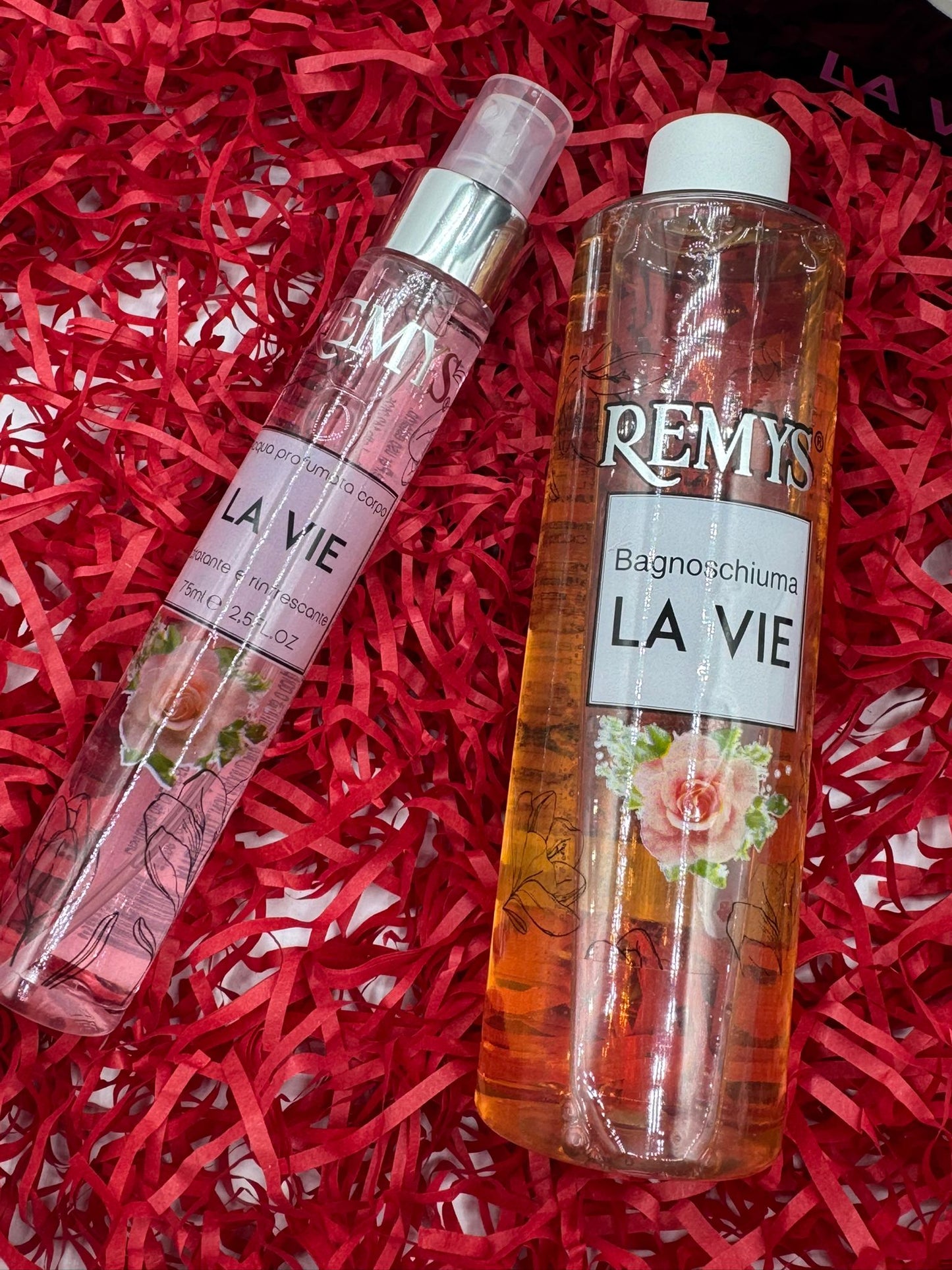 REMYS CONFEZIONE LA VIE CON ACQUA PROFUMATA 75ML E BAGNOSCHIUMA 250ML
