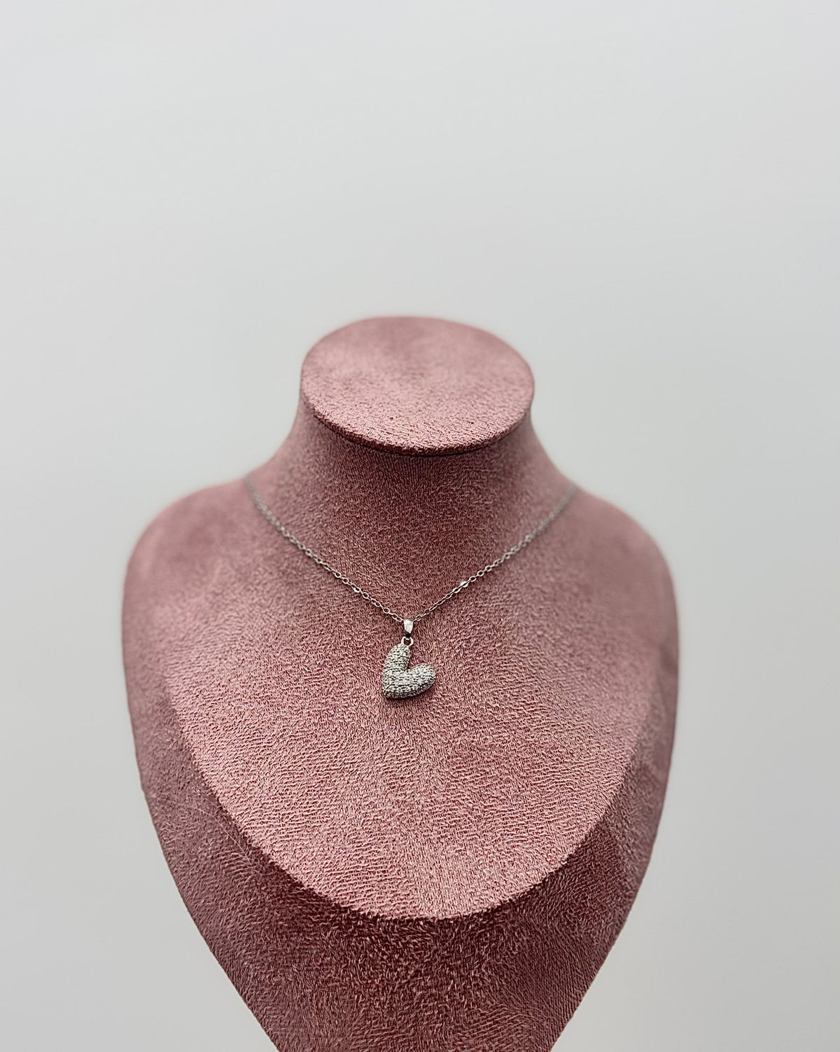 COLLANA  SILVER CUORE BRILLANTINATO