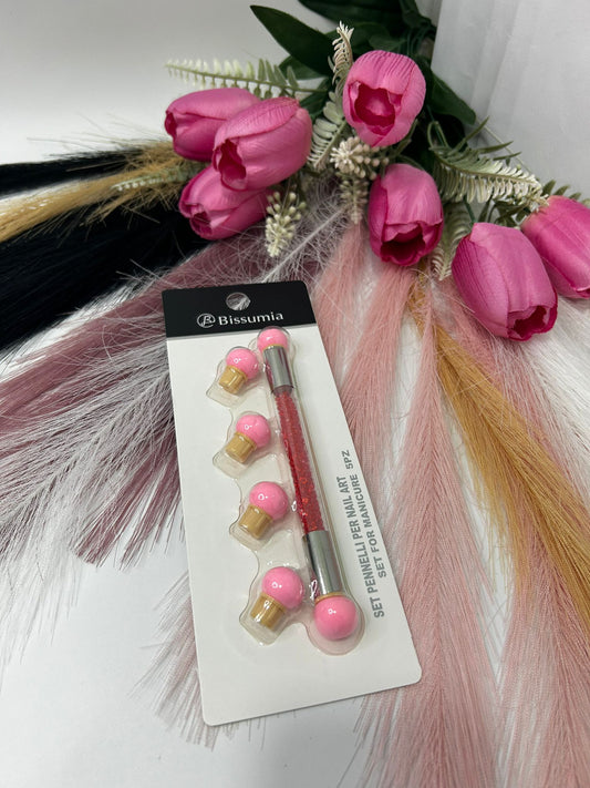 BISSUMIA SET PENNELLI PER NAIL ART 5PZ