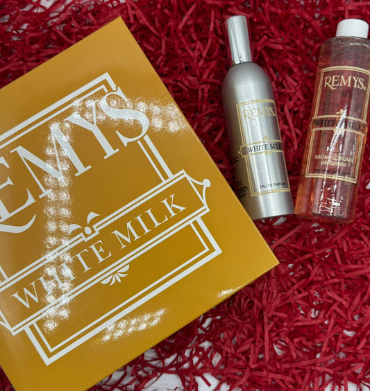 REMYS CONFEZIONE WHITE MILK CON BAGNOSCHIUMA 250ML E PROFUMO 150ML