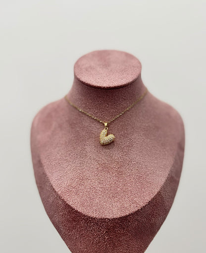 COLLANA GOLD CUORE BRILLANTINATO