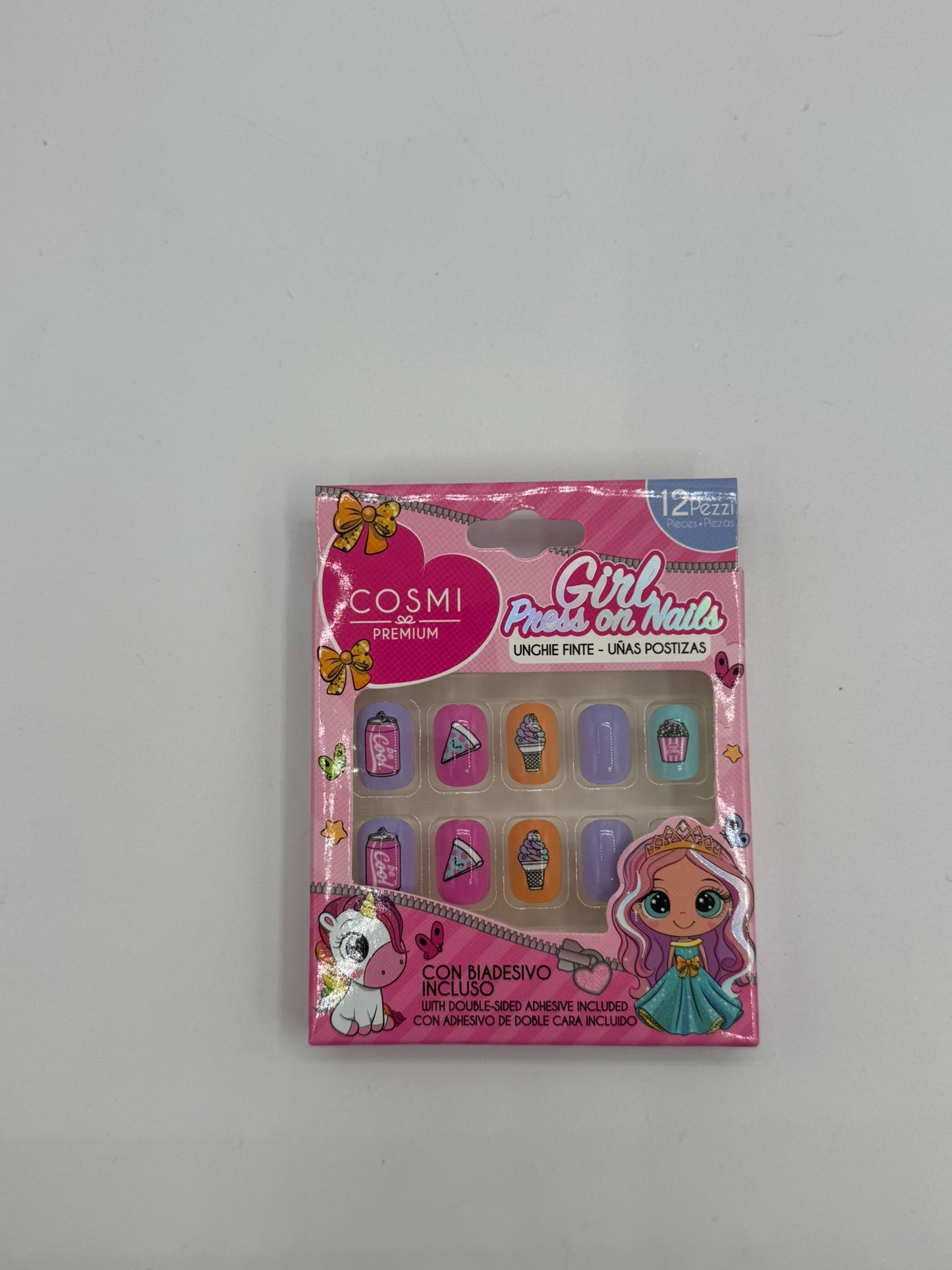 COSMI UNGHIE FINTE GIRL PRESS ON NAILS CON BIADESIVO 12PZ