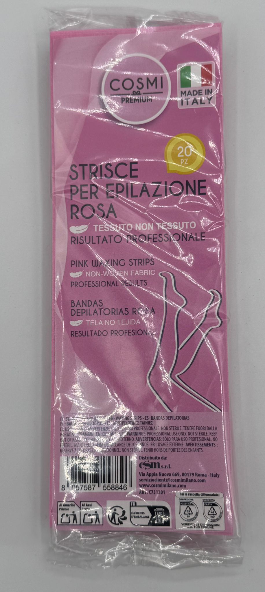 COSMI STRISCE PER EPILAZIONE ROSA 20PZ