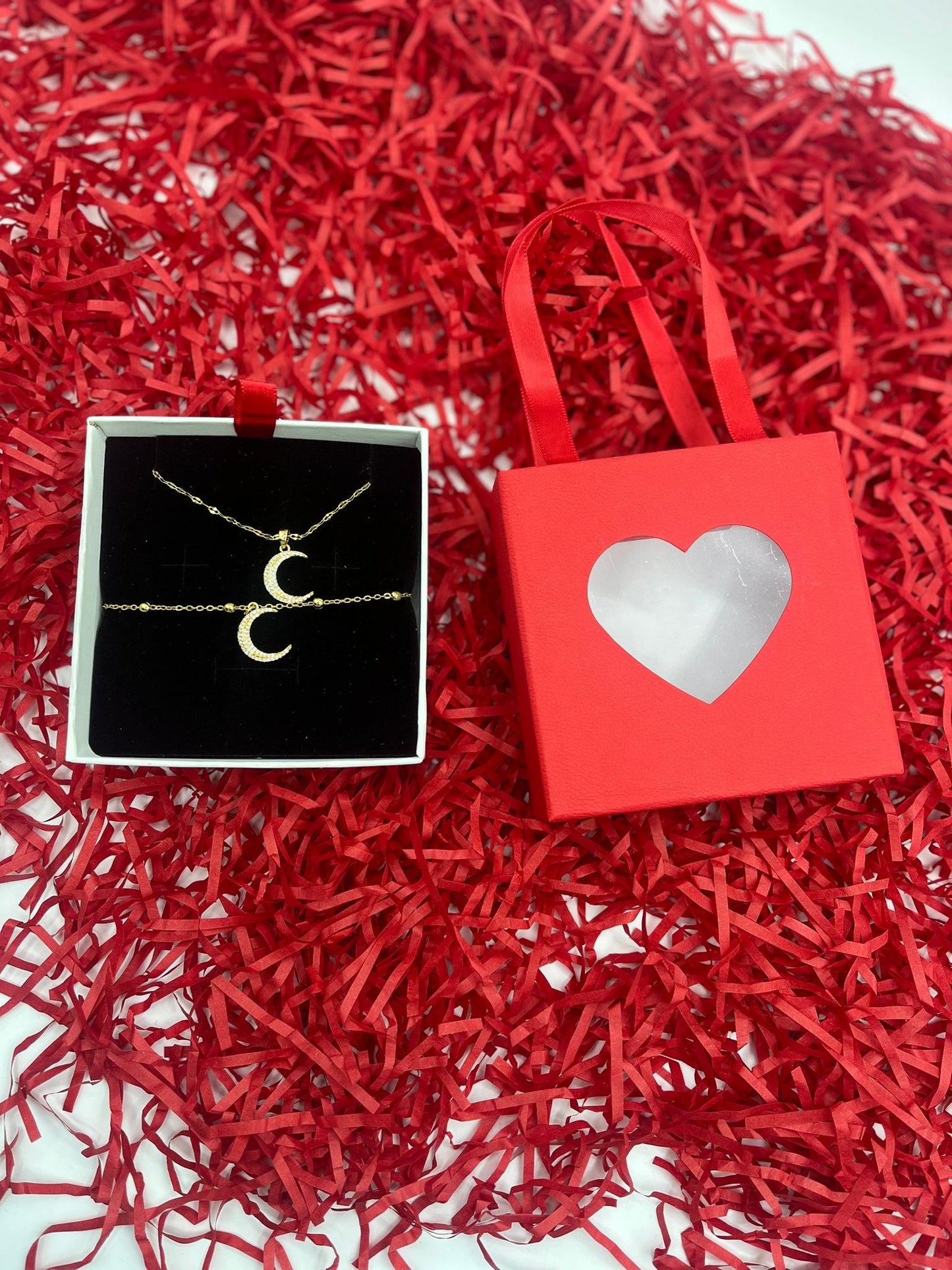 SET BRACCIALE E COLLANA MEZZA LUNA