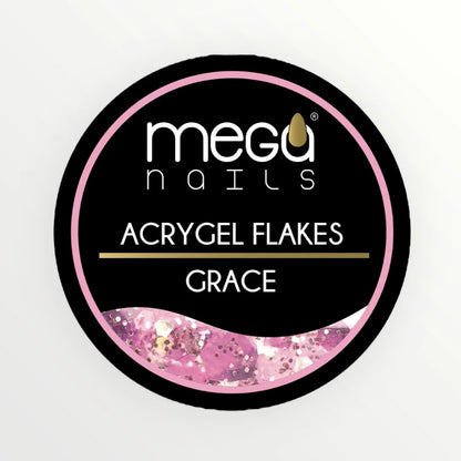 MEGA NAILS ACRYGEL FLAKES 30GR