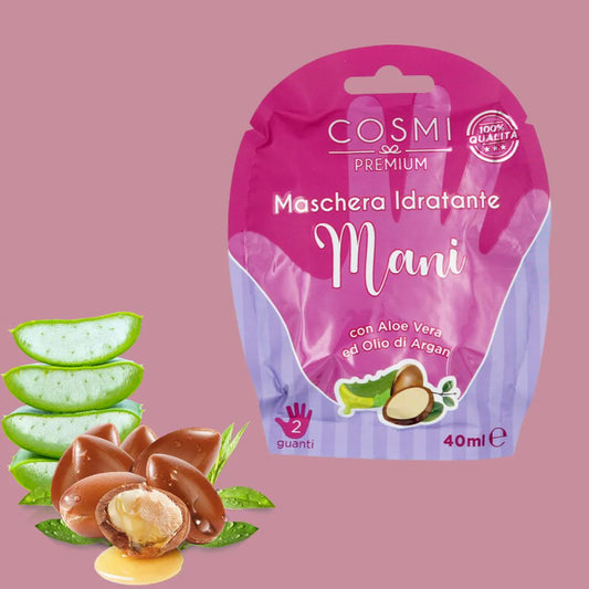 COSMI MASCHERA IDRATANTE MANI CON ALOE VERA E OLIO DI ARGAN