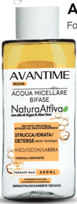 AVANTIME ACQUA MICELLARE ARGAN E ALOE 400ML