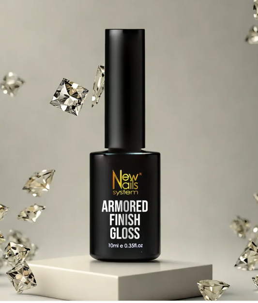 NEW NAILS SYSTEM ARMORED FINISH GLOSS TOP COAT 10ML