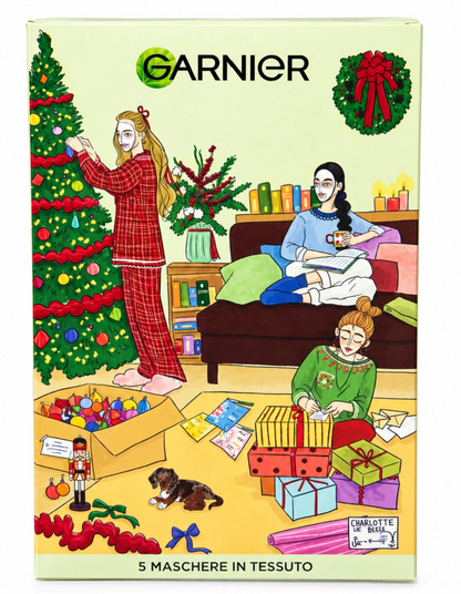 GARNIER COFANETTO DI NATALE CON 5 MASCHERE IN TESSUTO