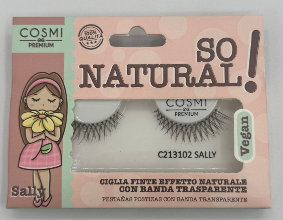 COSMI CIGLIA FINTE SALLY VEGAN CON BANDA TRASPARENTE