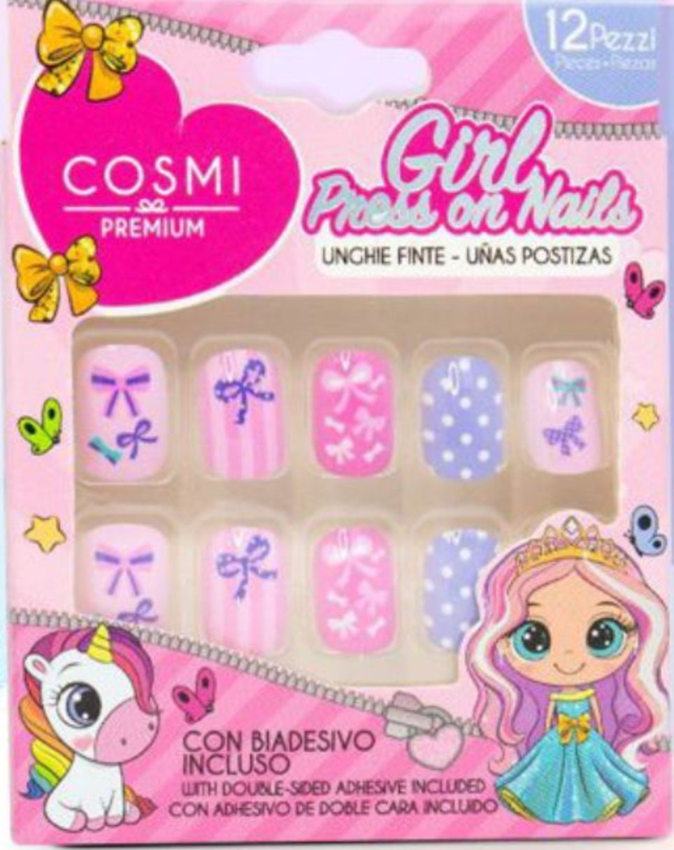 COSMI UNGHIE FINTE GIRL PRESS ON NAILS CON BIADESIVO 12PZ