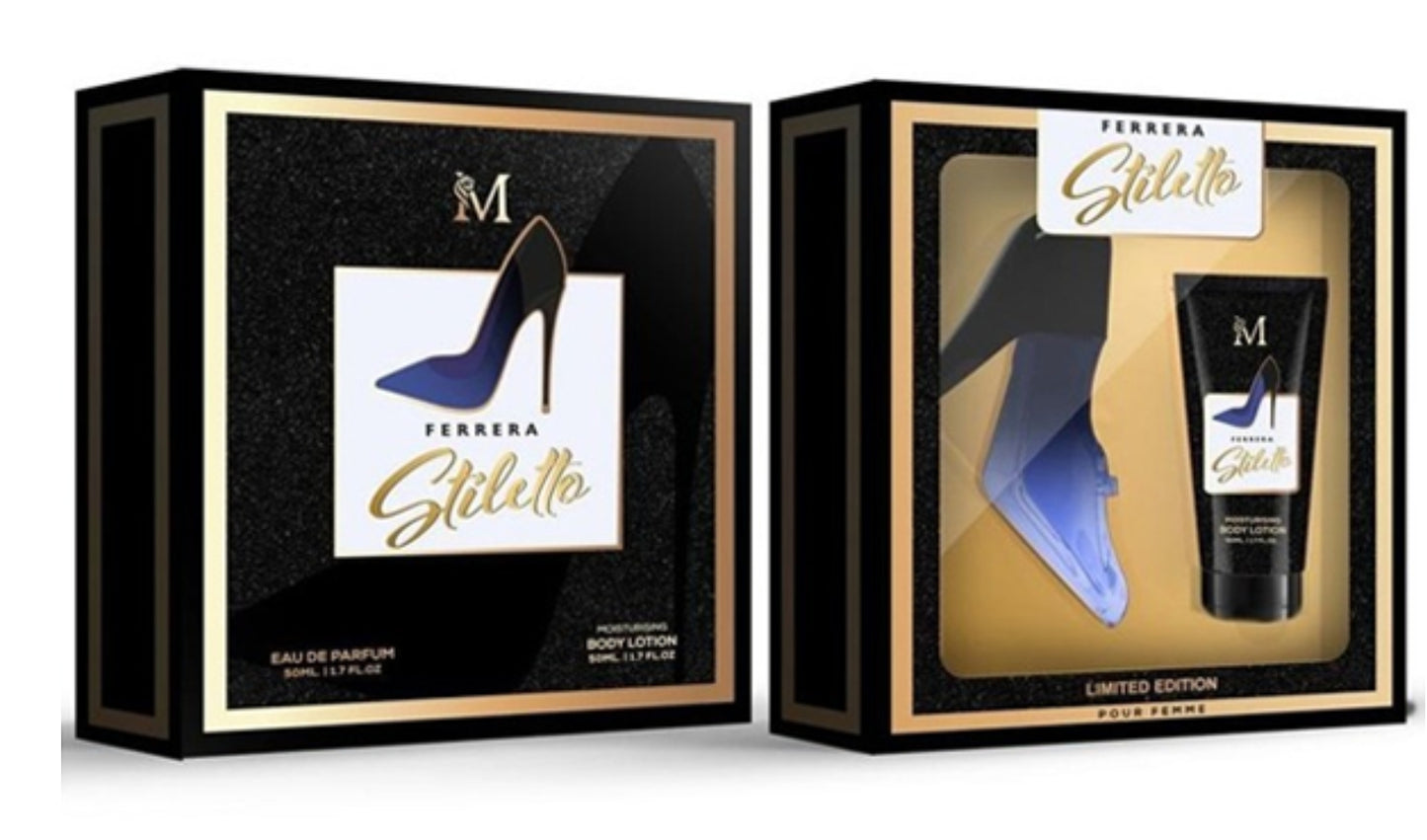CONFEZIONE MONTAGE FERRERA STILETTO PROFUMO EDP50ML E BODY LOTION 50ML