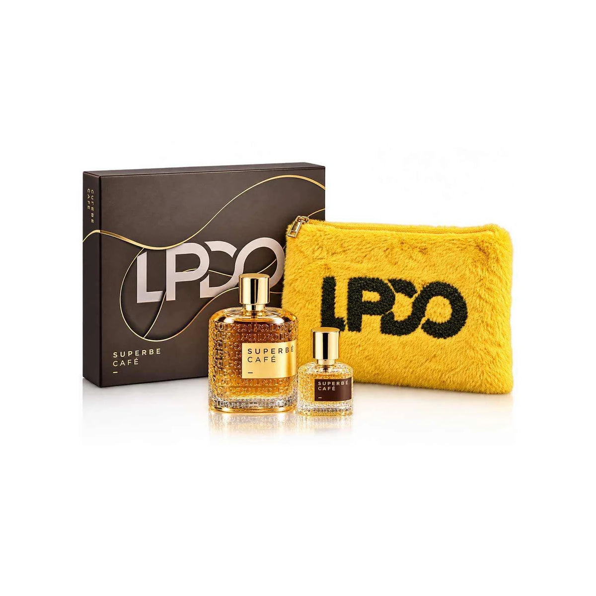 LPDO KIT EAU DE PARFUM 100ML E 15ML+ POCHETTE SUPERBE CAFE'