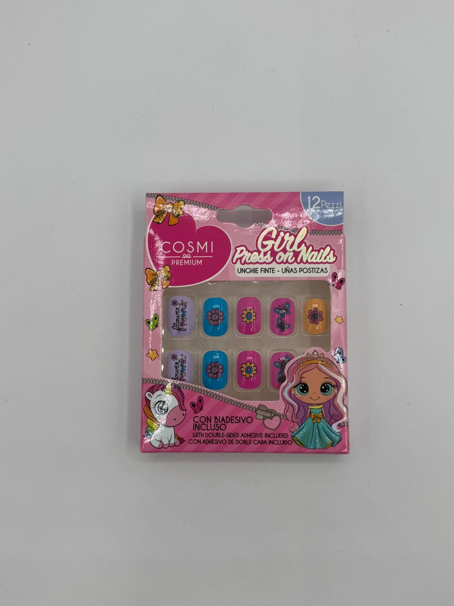 COSMI UNGHIE FINTE GIRL PRESS ON NAILS CON BIADESIVO 12PZ