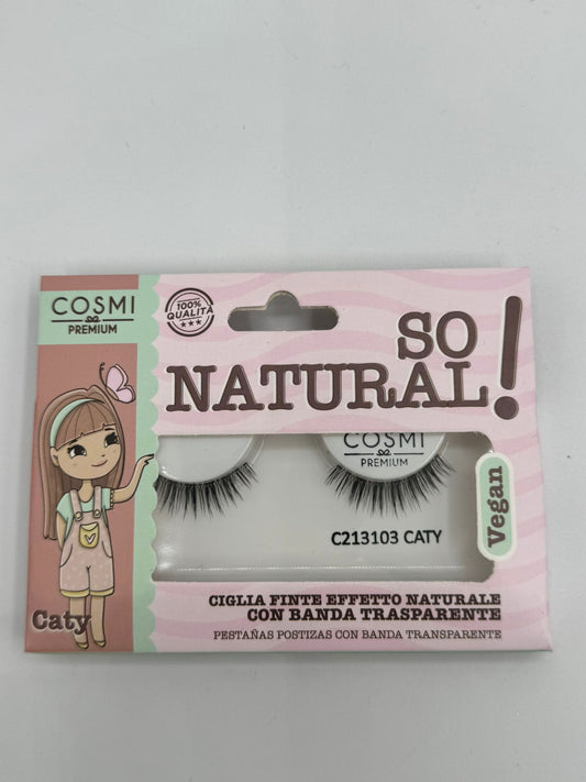 COSMI CIGLIA FINTE CATY VEGAN CON BANDA TRASPARENTE