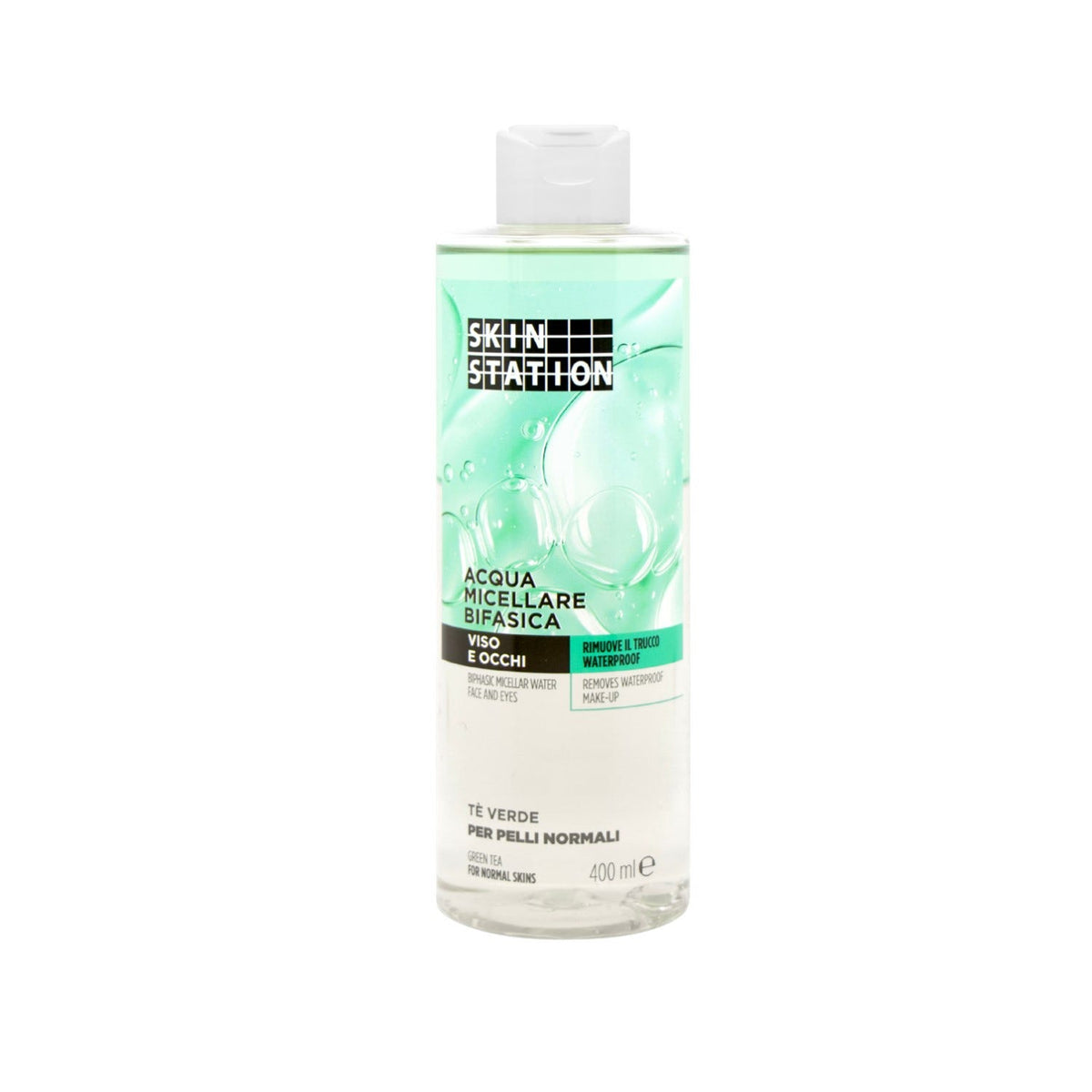 SKIN STATION ACQUA MICELLARE BIFASICA VISO E OCCHI PER PELLI NORMALI 400ML