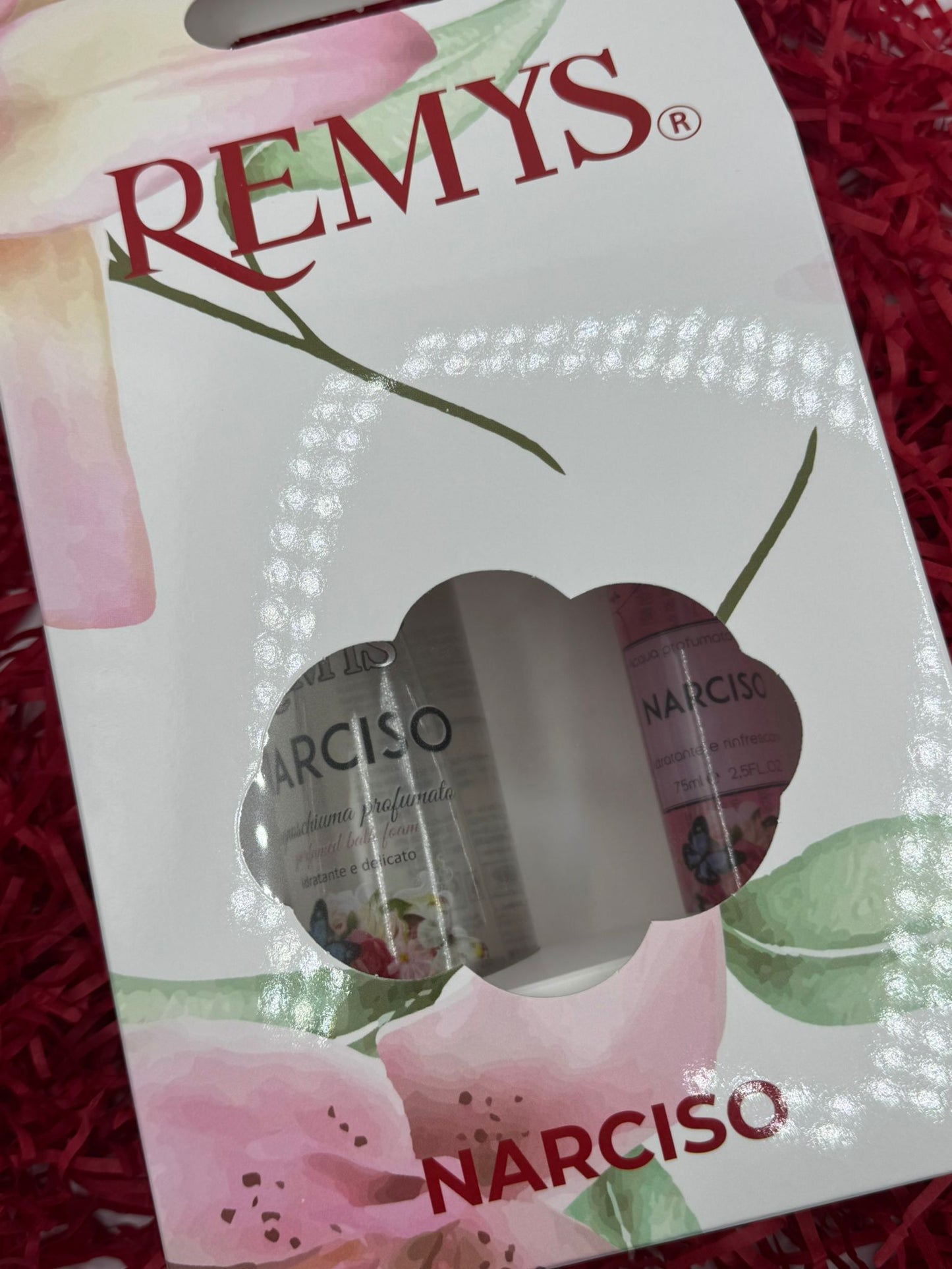 REMYS NARCISO CONFEZIONE CON ACQUA PROFUMATA 75ML E BAGNOSCHIUMA 250ML